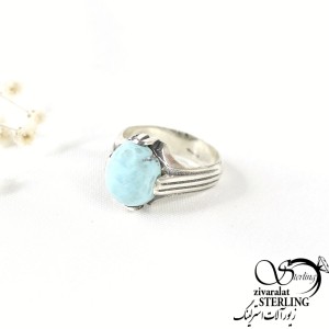 انگشتر نگین فیروزه عیار925