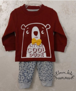 بلوز شلوار خرس پاپیون دار