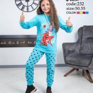 ست بلوز شلوار دخترانه طرح دختر کفشدوزکی. برند آلما