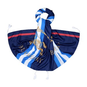 شال کشمیر چاپی منگوله دار کد SH0004