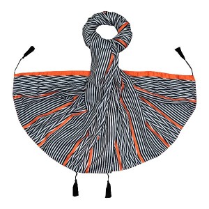 شال کشمیر چاپی منگوله دار کد SH0005