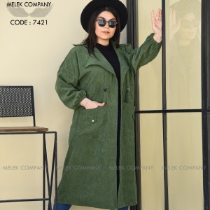 مانتو اسپرت زنانه مخمل مدل مانتو اسپورت مجلسی جلو باز دوجیب-89265