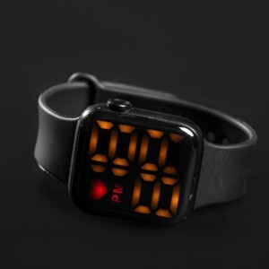 ساعت دیجیتالی LED مشکی مدل Alan