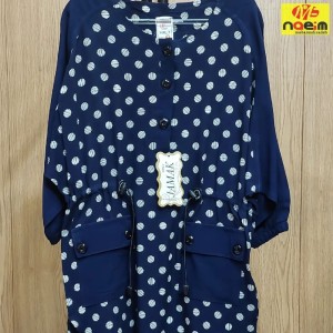 مانتو پانج دخترانه نخی کودری تونیک 7تا14 سال بدون آبرفت آستین کیمونو