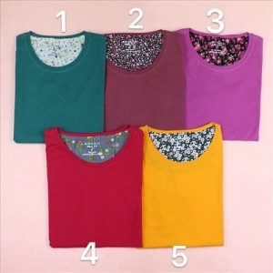 تیشرت زنانه یقه گرد ساده