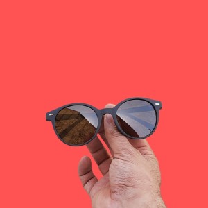 عینک آفتابی گرد پلاریزه قهوه‌ای-118571