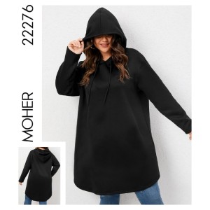 هودی تک زنانه سایز بزرگ جنس دورس پنبه-94916