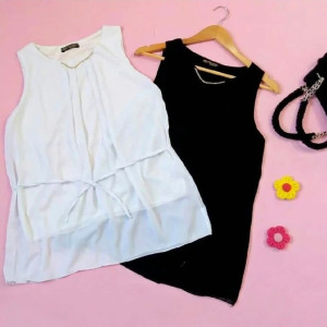 تاپ شومیز آستین حلقه حریر و زیر کتی-123095